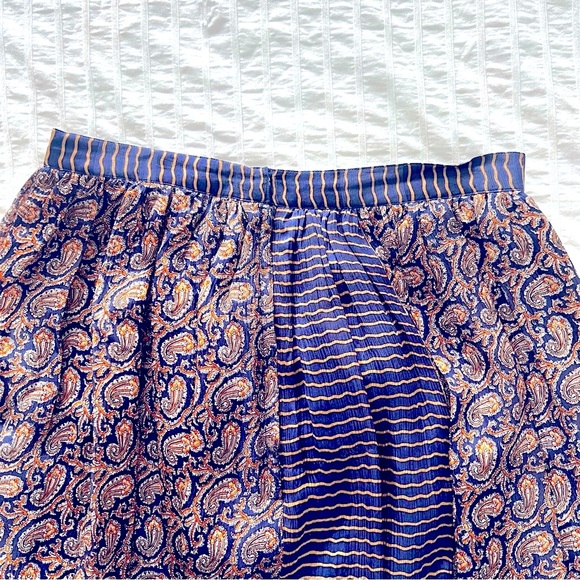 Mid length skirt, size 6, Paisley print and Stripes - Picture 2 of 6